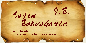 Vojin Babušković vizit kartica